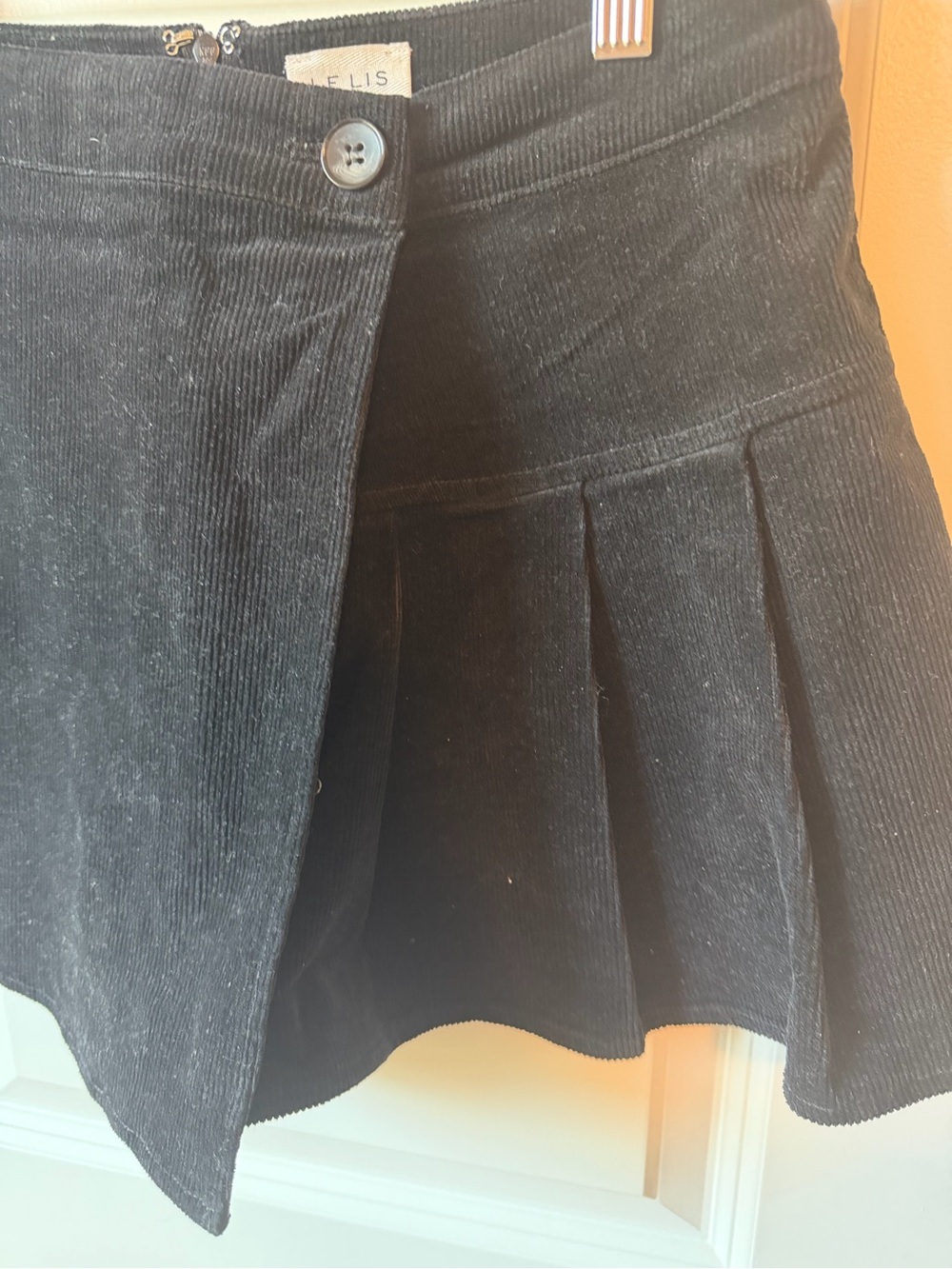 ⚡️Le Lis Black Corduroy Pleated Mini Skort - 100% Cotton